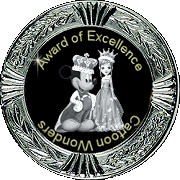 Cartoon Wonders Award for LittleAriel.com